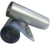 Rideau à bandes en PVC, rideau de porte d'intimité de 0,9 x 2 m, ensemble d'installation anti-poussière, très résistant, empêche l'adhérence pour une utilisation en entrepôt et en salle blanche