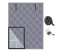 Rideau à économie d'énergie avec couche d'isolation thermique 99,1 x 160 cm | Dimensions : 99,1 x 160 cm, design triple couche, piège la chaleur, résistant au froid, pour un système de boucle facile à