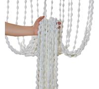 Rideau à ficelles de style rétro facile à suspendre pour intérieur, décoration d'intimité, couloir, salon, chambre à coucher, café, bureau, hôtel, blanc air