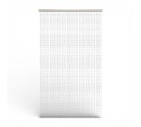 Rideau à fils avec perles transparentes pour porte et fenêtre - tige PVC et fils décoratifs en polyester - 140 x 240 cm