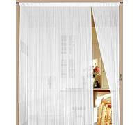 Rideau à fils Blanc 100 cm x 250 cm (BxH)