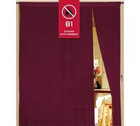 Rideau à fils ignifugé Bordeaux 90 x 240 cm