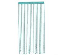 Rideau à fils perlés pour portes et placards, bande de séparation de pièce en polyester avec design élégant, décoration facile à installer, noir, 100 x 200 cm (bleu)