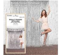 rideau à franges métal argent - surprisez vous rfma Gris G