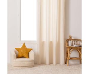 Rideau à œillet en Coton déco Fleurie avec Pompons 140 x 260 cm Chambre d'enfant - Atmosphera
