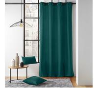 Douceur d'Intérieur – Rideau à œillets Twily – 135 x 260 cm – polycoton – Émeraude