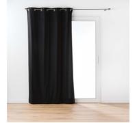 Douceur d'Intérieur – Rideau à œillets Twily – polycoton 135 x 260 cm – Noir
