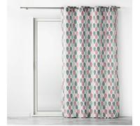 Rideau à œillets 140 x 260 cm - Polyester imprimé Palpito Rose