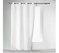 Rideau à Œillets 140 x 260 cm - Polyester Uni Thermique - Icemount Gris Pâle