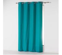 Rideau a oeillets 140 x 280 cm microfibre unie absolu Bleu Douceur d'Intérieur bleu