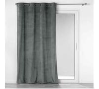 Douceur d'Intérieur, Rideau à Oeillets (140 x 260 cm) Casual Anthracite, Velours Côtelé Uni