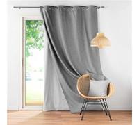 Rideau à œillets Coverline avec doublure amovible thermique et occultante anthracite 140x260 cm Gris G