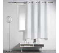 Douceur d'Intérieur Rideau à œillets Essentiel 140 x 180 cm Polyester uni Blanc