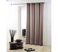 Douceur d'Intérieur Rideau à œillets Essentiel 140 x 260 cm Polyester uni Taupe