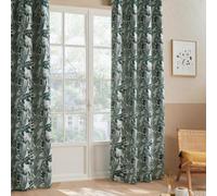 Atmosphera – Rideau Bejuco motifs jacquard vert cèdre 140x260 cm