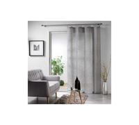 Douceur d'Intérieur Panneau à anneaux Milza Voile tissé 140 x 240 cm Anthracite