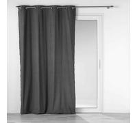 Douceur d'Intérieur Rideau à œillets Mistraline 140x240 cm Anthracite Gris G