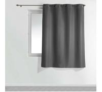 Rideau à œillets petite hauteur 140 x 180 cm - polyester uni essentiel - Beton