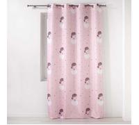 Douceur d'Intérieur – Rideau à œillets « Petite Princesse » – Polyester imprimé 140 x 260 cm Rose