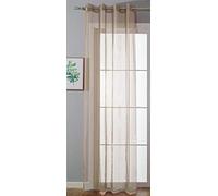 Rideau à œillets « Uni » - Transparent - H x l : 145 x 140 cm - Sable Stores - Rideau à œillets - Fermeture Ruban - pour Salon - 20332-cn