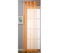 Rideau à œillets « Uni » Transparent H x l 225 x 140 cm Orange Stores Rideau à œillets Finition Ruban pour Salon