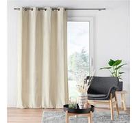 Rideau à œillets velours jacquard Mika 140x260 Naturel Autre G