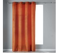 Douceur d'Intérieur – Rideau tamisant à œillets Velvetine, velours 140 x 240 cm, orange