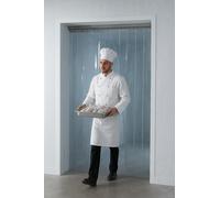 Rideau à Lamelles PVC Super Polar - Anti-Froid Congélateur/Chambre Froide Négative Walk-In - Boucherie Entrepôt Industriel (1m x 2,25m) - Lamelles 200mm x 2mm Sans Phtalates - Kit Complet