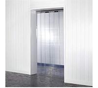 Rideau À Lanières En Plastique Transparent Rideau de Porte Imperméable PVC Rideaux À Lamelles Convient aux Ateliers et Entrepôts, Facile À Installer(1.05x2.1m)