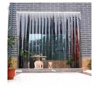 Rideau à Lanières en PVC, Rideau à Lamelles Transparent, Rideaus Laniere Portes Intérieures Portes moustiquaires ，pour Entrepôts Frigorifiques ，Anti-poussière(105x280cm/41.34x110.2in)