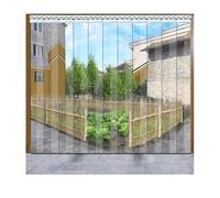 Rideau à Lanières en PVC ， Rideau à Lamelles Transparent, Rideaus Laniere Portes Intérieures Portes moustiquaires，rideau californien laniere pvc，2.0mm Plastique Épaisseur(105x280cm/41.34x110.2in)