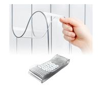 Rideau à Lanières en PVC, Rideau à Lamelles Transparent, Rideaus Laniere Portes Intérieures Portes moustiquaires ，Anti-poussière pour Entrepôts Frigorifiques(210x200cm/82.68x78.74in)