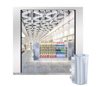 Rideau à Lanières en PVC, Rideau à Lamelles Transparent, Rideaus Laniere Portes Intérieures Portes moustiquaires Épaisseur 2mm，Facile à installer，pour Garage, Entrepôt(195x260cm/76.77x102.3in)