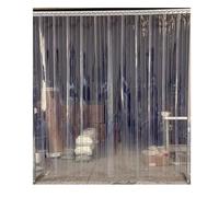 Rideau à Lanières en PVC, Rideau à Lamelles Transparent, Rideaus Laniere Portes, Portes moustiquaires, pour Entrepôts Frigorifiques et Supermarchés,avec Accessoires(150x190cm/59.05x74.8in)