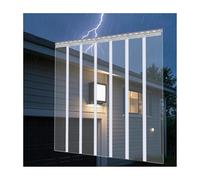 Rideau à lanières en PVC, rideau californien laniere pvc，lamelles transparent, entièrement prémonté, rails de montage galvanisés, résistant aux intempéries(150x200cm/59.05x78.74in)