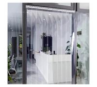 Rideau à lanières en PVC Transparent, kit de Rideau à lanières en PVC pour Chambres Froides, lanières de Porte en Vinyle imperméables pour entrepôt, Garage, Portail, entrée, salles Blanches