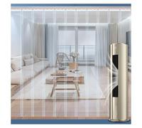Rideau à lanières en PVC Transparent pour congélateurs et Chambres Froides, lanières de Porte en Plastique étanches, barrière Anti-poussière et Anti-Chaleur Robuste, 240 x 240 cm (94,49 x 94