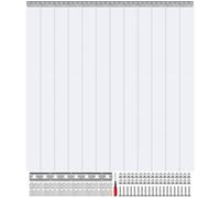 Rideau à lanières VEVOR, 243 cm de hauteur x 182 cm de largeur, 0,2 cm d'épaisseur, 12 pièces de rideau de porte à lanières en PVC transparent, rideau de congélateur, lanières de porte en plastique po