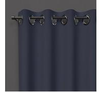 Rideau à oeillets 135X250 cm OCCULTANT bleu jean, par Soleil d'ocre