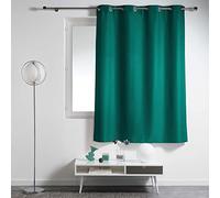 RIDEAU A OEILLETS 140 x 180 CM POLYESTER UNI ESSENTIEL EMERAUDE | Rideau léger et lumineux, idéal pour filtrer la lumière tout en préservant l’intimité