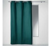 Rideau a oeillets 140 x 240 cm coton uni panama Emeraude Vert G