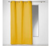 Rideau a oeillets 140 x 240 cm coton uni panama Miel Jaune G