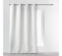 RIDEAU A OEILLETS 140 x 260 CM POLYESTER UNI ESSENTIEL BLANC