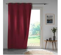 Rideau a oeillets double face 140 x 260 cm 100% occultant/satiné Obscure Bordeaux