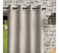 Soleil d'ocre, Bohème Rideaux Oeillets, Microfibre lavé, Lin, 140x180 cm