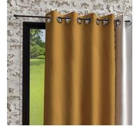 Rideau à oeillets en microfibre lavée135x250 cm BOHEME moutarde par Soleil d'Ocre