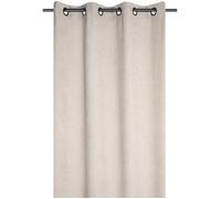 Rideau à oeillets en velours côtelé Naturel 140x260 cm