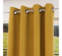 Soleil d'ocre, Rideau à Oeillets Isolant et 100% Occultant 135x250 cm Eclipse Moutarde