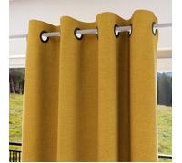 Soleil d'ocre, Rideau à Oeillets Isolant et 100% Occultant 135x300 cm Eclipse Moutarde