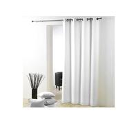 Rideau a oeillets metal 140 x 280 cm polyester uni essentiel Blanc